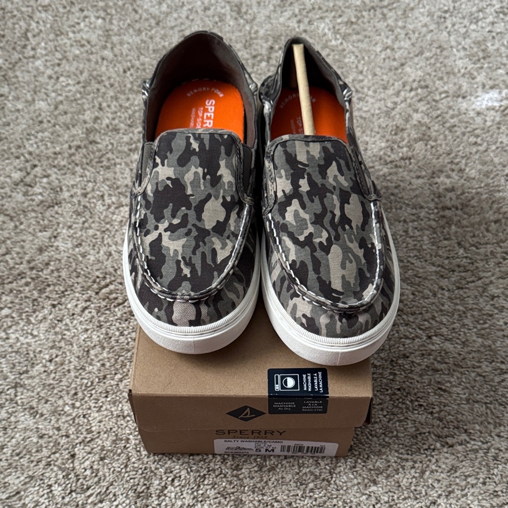 Sperry Washable Camo Slipon Kids Sneakers